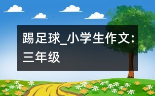 踢足球_小學(xué)生作文:三年級