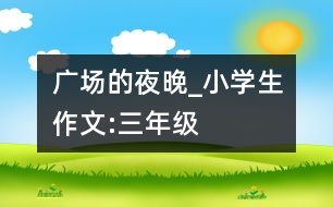 廣場(chǎng)的夜晚_小學(xué)生作文:三年級(jí)