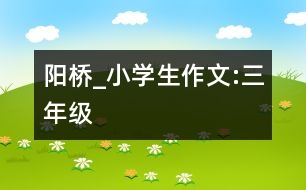 陽橋_小學(xué)生作文:三年級