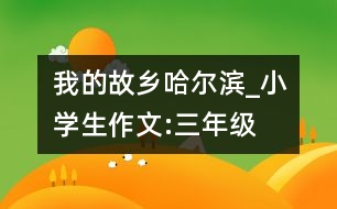 我的故鄉(xiāng)哈爾濱_小學生作文:三年級