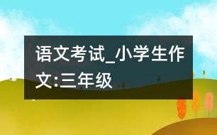 語(yǔ)文考試_小學(xué)生作文:三年級(jí)