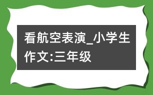 看航空表演_小學(xué)生作文:三年級