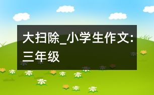 大掃除_小學(xué)生作文:三年級