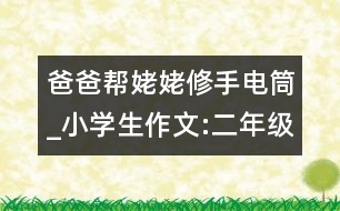 爸爸幫姥姥修手電筒_小學(xué)生作文:二年級(jí)