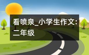 看噴泉_小學(xué)生作文:二年級