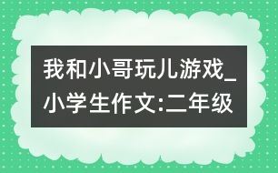 我和小哥玩兒游戲_小學生作文:二年級