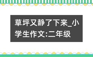 草坪又靜了下來_小學(xué)生作文:二年級(jí)