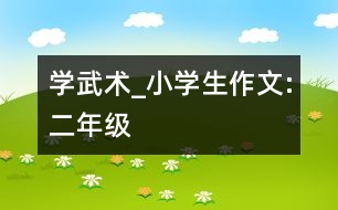 學(xué)武術(shù)_小學(xué)生作文:二年級(jí)