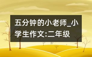 五分鐘的小老師_小學(xué)生作文:二年級