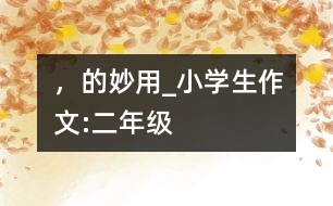 “，”的妙用_小學(xué)生作文:二年級