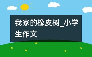 我家的橡皮樹_小學生作文