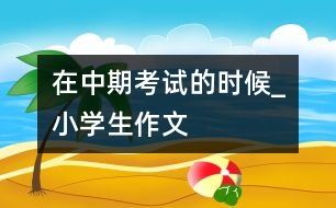 在中期考試的時候_小學生作文