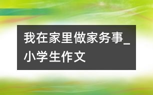 我在家里做家務事_小學生作文