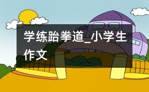 學(xué)練跆拳道_小學(xué)生作文