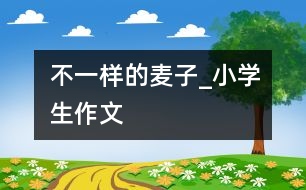 不一樣的麥子_小學生作文