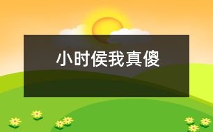 小時(shí)侯我真傻