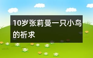 10歲張莉曼：一只小鳥的祈求