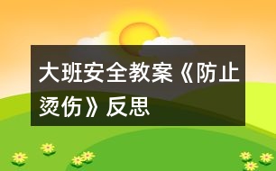 大班安全教案《防止?fàn)C傷》反思