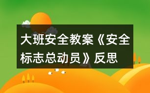 大班安全教案《安全標(biāo)志總動(dòng)員》反思