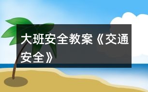 大班安全教案《交通安全》