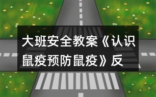 大班安全教案《認(rèn)識鼠疫,預(yù)防鼠疫》反思