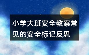 小學(xué)大班安全教案常見的安全標(biāo)記反思