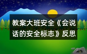 教案大班安全《會說話的安全標志》反思