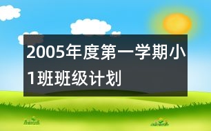 2005年度第一學(xué)期?。?）班班級計劃