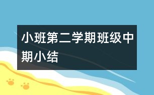 小班第二學期班級中期小結(jié)