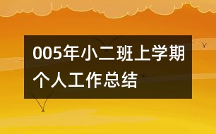 005年小二班上學(xué)期個人工作總結(jié)