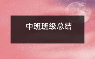 中班班級(jí)總結(jié)