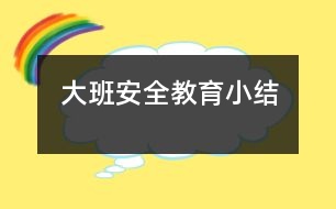 大班安全教育小結