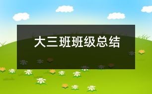 大三班班級(jí)總結(jié)