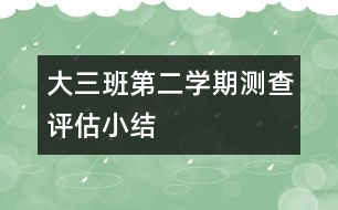 大三班第二學(xué)期測查評估小結(jié)