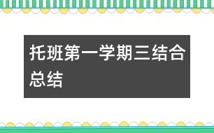 托班第一學(xué)期三結(jié)合總結(jié)