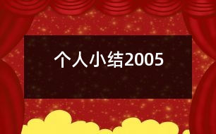 個人小結2005