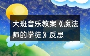 大班音樂教案《魔法師的學(xué)徒》反思