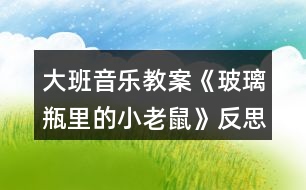 大班音樂(lè)教案《玻璃瓶里的小老鼠》反思