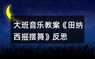 大班音樂教案《田納西搖擺舞》反思