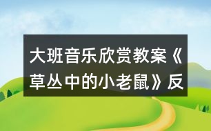 大班音樂(lè)欣賞教案《草叢中的小老鼠》反思