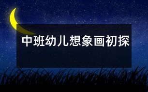 中班幼兒想象畫(huà)初探