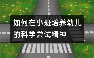 如何在小班培養(yǎng)幼兒的科學嘗試精神