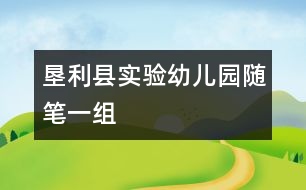 墾利縣實(shí)驗(yàn)幼兒園隨筆一組