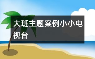 大班主題案例：小小電視臺(tái)