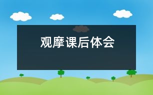 觀(guān)摩課后體會(huì)