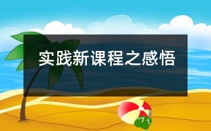 實(shí)踐新課程之感悟