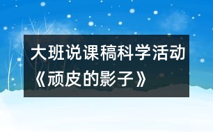 （大班）說(shuō)課稿科學(xué)活動(dòng)《頑皮的影子》