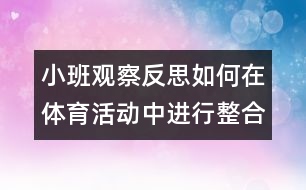 小班觀察反思：如何在體育活動(dòng)中進(jìn)行整合