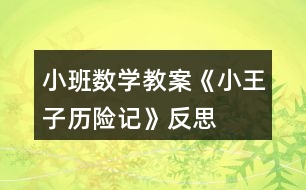 小班數(shù)學教案《小王子歷險記》反思