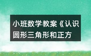 小班數(shù)學(xué)教案《認(rèn)識圓形、三角形和正方形》反思